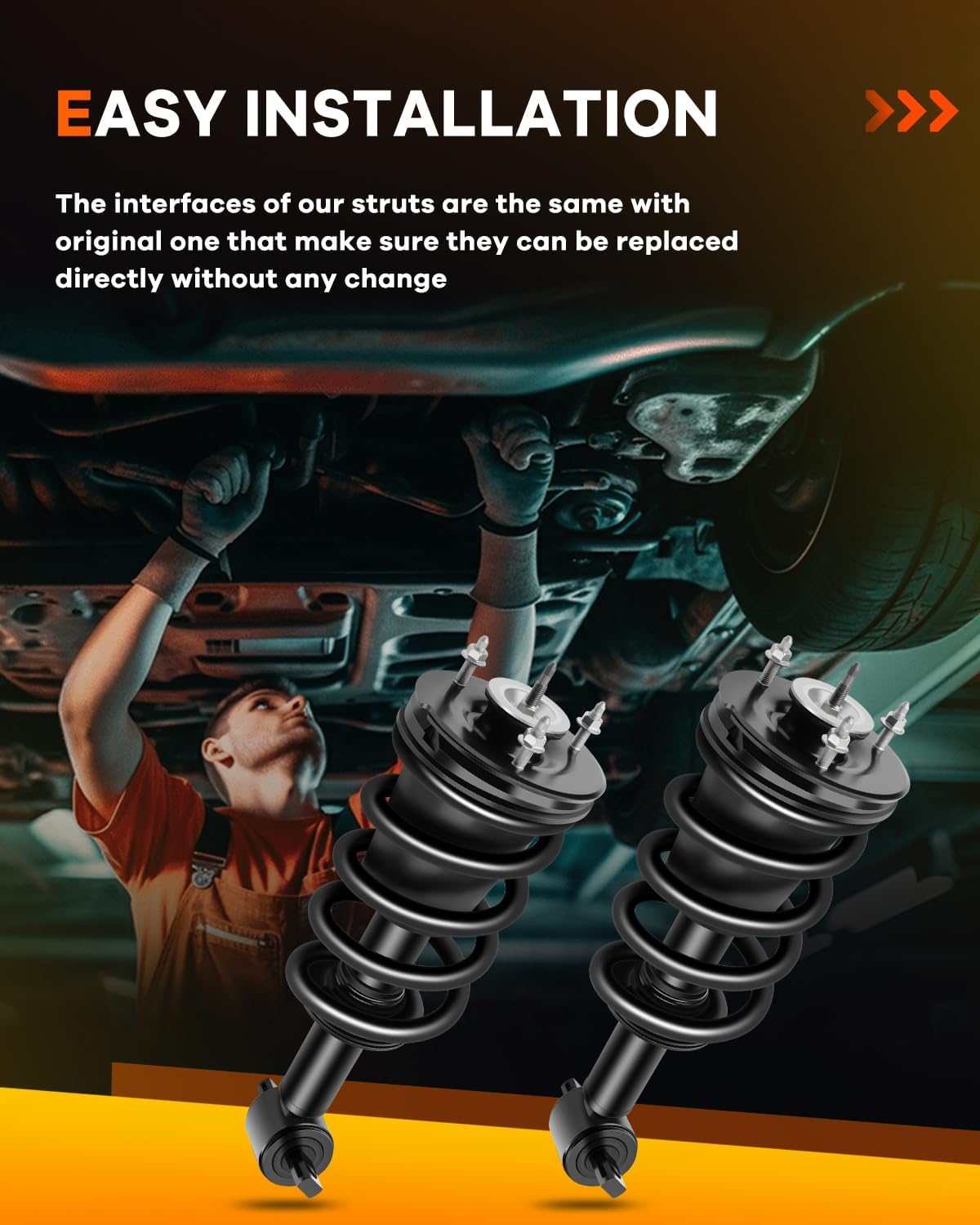 139112 Front Struts Shocks for Chevy RWD, OCPTY Complete Struts Spring Assembly Fits 2019 for Chevy Silverado 1500 LD/GMC Sierra 1500 Limited RWD | 2014-2018 for Chevy Silverado 1500/GMC Sierra 1500
