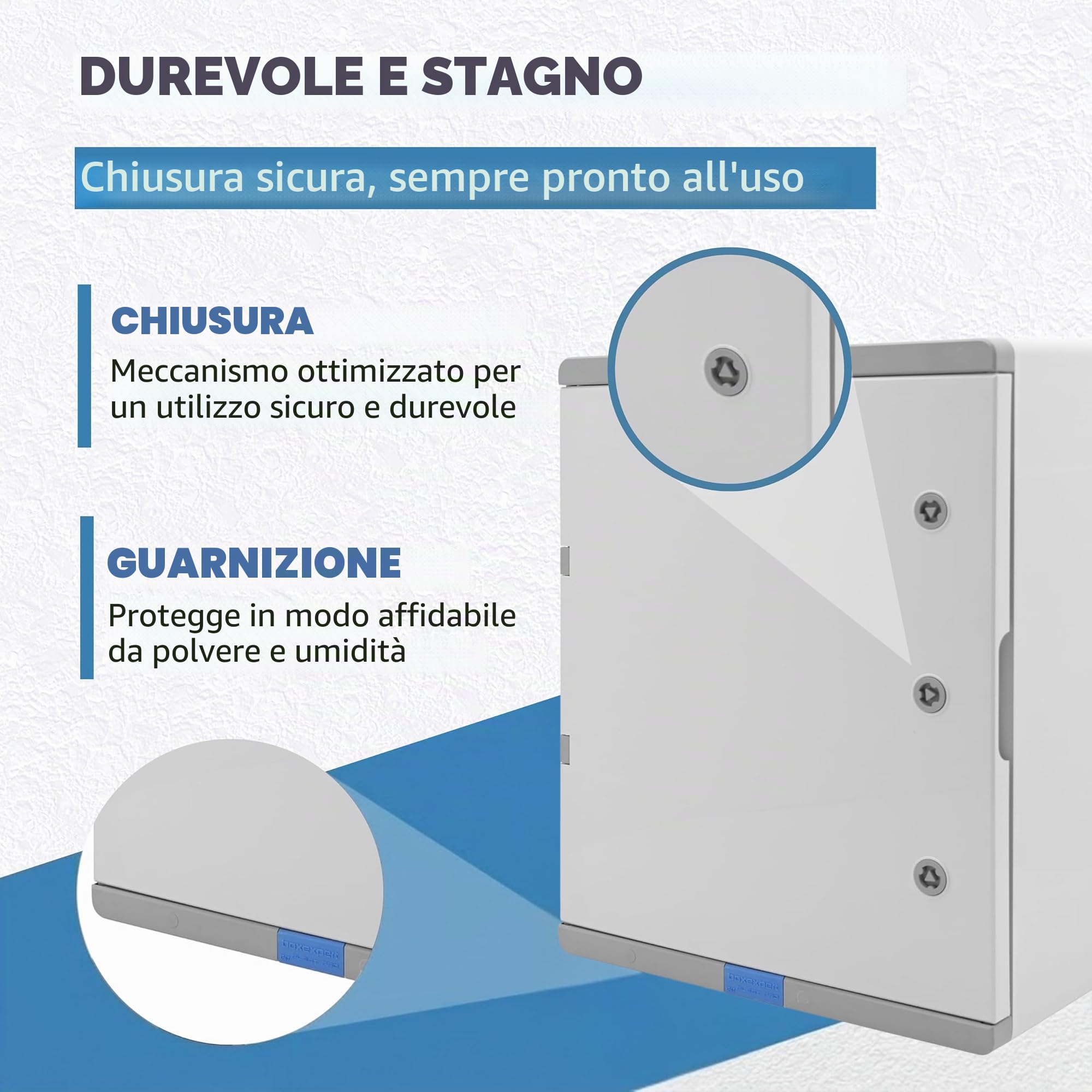 Quadro elettrico esterno BOXEXPERT IP67 in ABS 500×400×240 mm (Fleet Pro). Impermeabile fino a 1 m. Scatola di distribuzione industriale vuota, robusta e resistente per impianti elettrici esterni