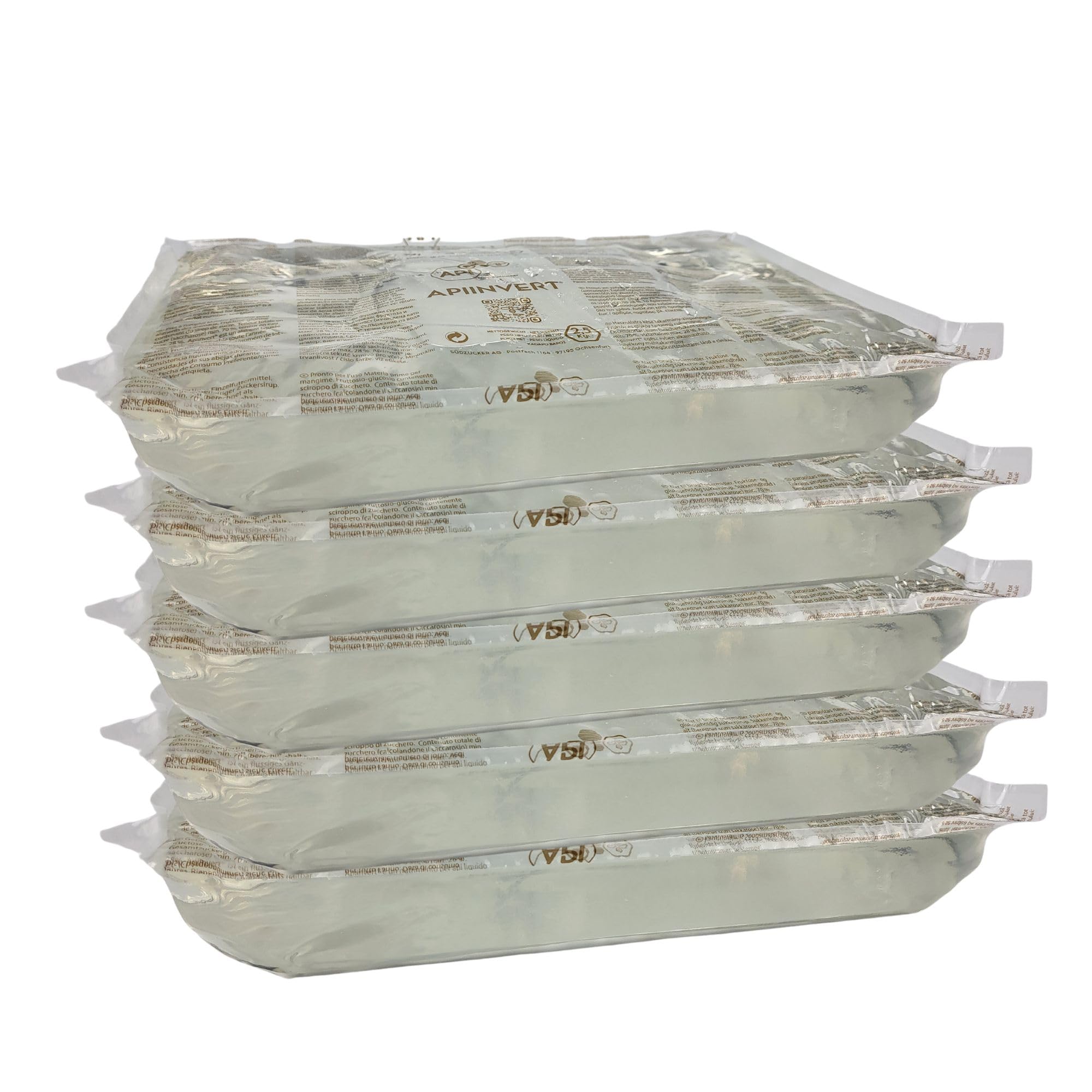 Apiinvert Südzucker Bienenfutter 5x2,5kg Beutel im Karton flüssig - Imkereibedarf - Sirup - Bienenfuttersirup - Bienenbeute - Bienenfutter - Bienen - Futtersirup - Apifonda - Futterteig