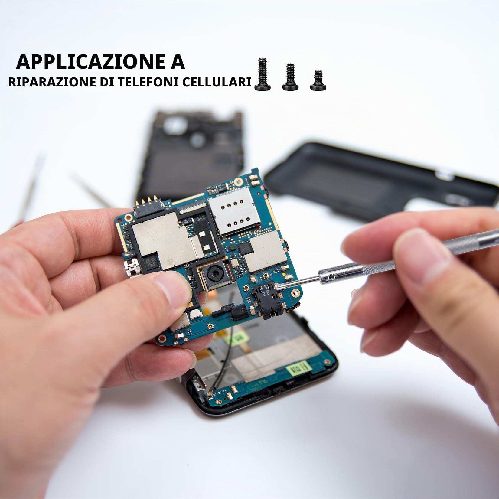 500 Pz Set di Viti Piccole, M1.2/M1.4/M2 Viti per Occhiali, Set di Vite a Testa Piatta, Kit di Riparazione Vite a Testa Svasata a Testa Tonda per Occhiali Laptop(N)