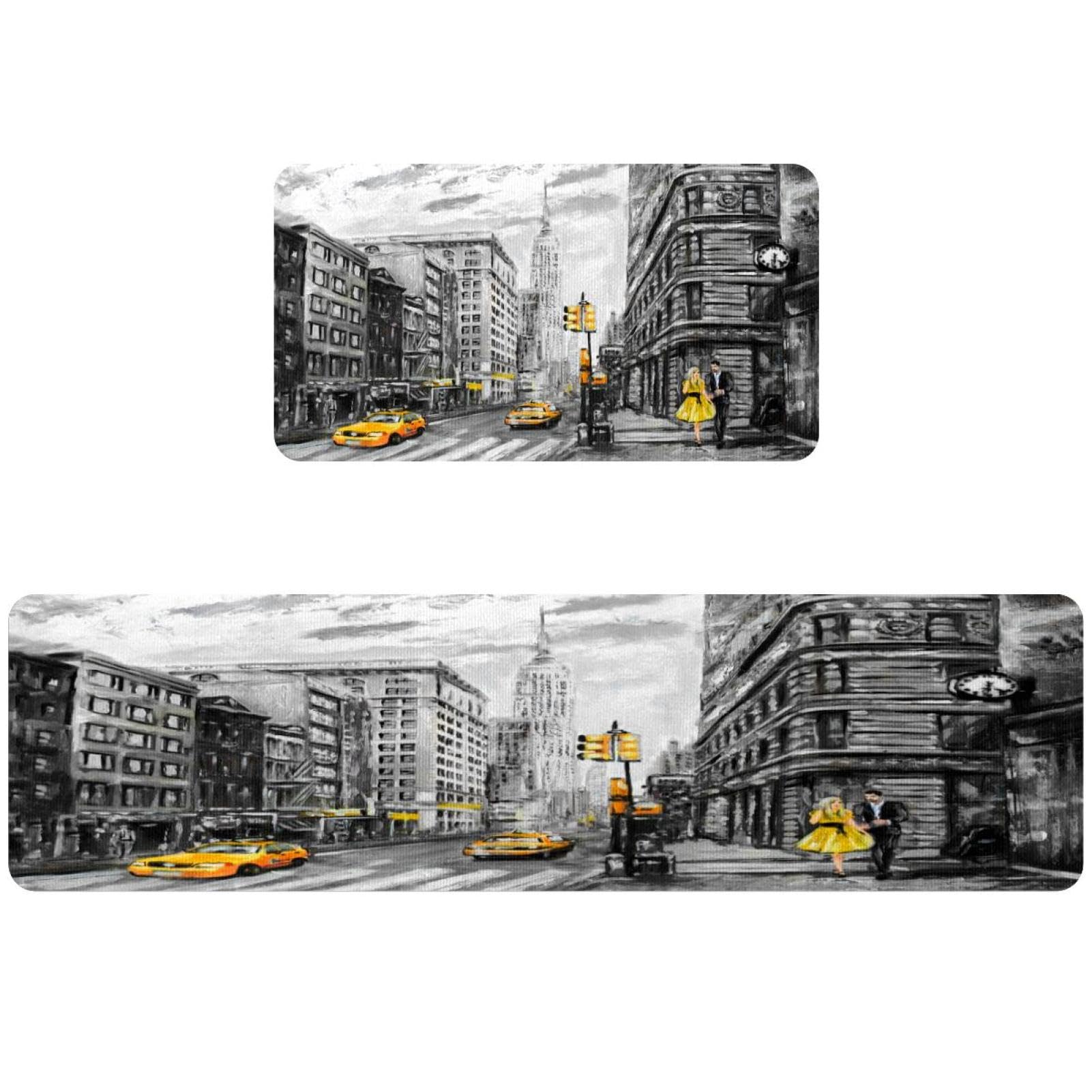 Tapis de cuisine lavable contre les glissades et les taches