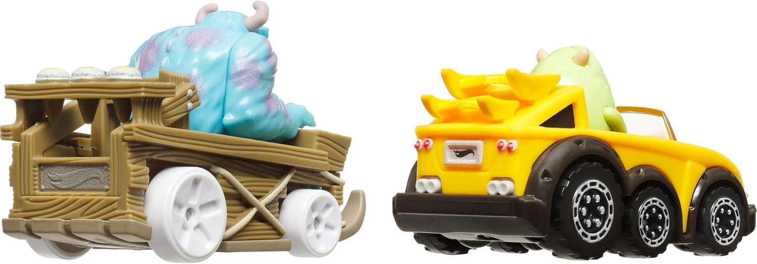 Hot Wheels Toy Cars, Set of 2 RacerVerse Die-Cast Vehicles with Character Drivers Optimized for Performance on RacerVerse Track (Styles May Vary)