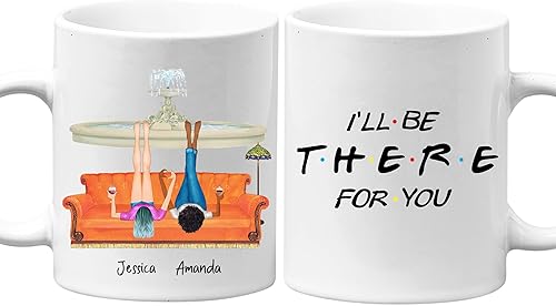 Taza personalizada para mejor amiga, taza de café personalizada para mejores amigos, regalos de amistad, regalo de cumpleaños, tazas de café para