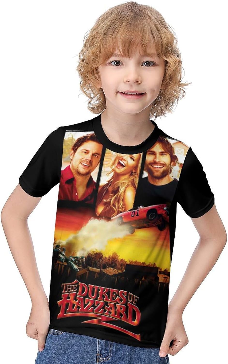 Boys Round Neck Tees Short Sleeve Tshirts for Hazzard Dukes Tee,Novelty Summer Tshirts