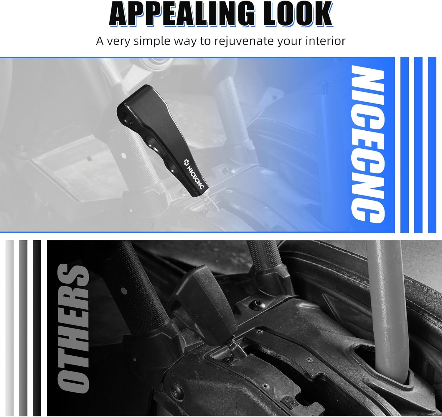 NICECNC Black Gear Selector Shift Knob Aluminum Compatible with Can am Maverick X3 900 HO X3 Max R, Trail 1000 2019-2022, Commander 1000 4x4 DPS /700/800/Max 800R Replace 707000711 707000978