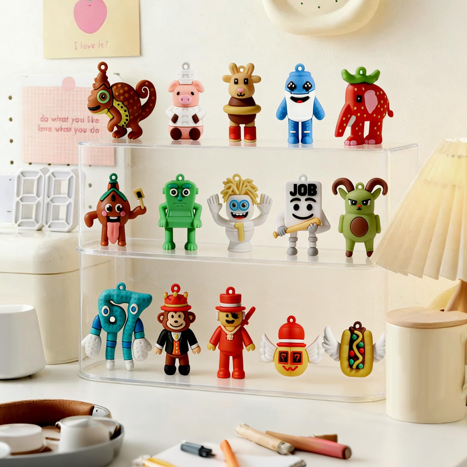 Steal a Brainrot Action Figures Set,Steal a Brainrot Collectible Figures for Kids&Adults,Esok Sekolah 67 Strawberry Elephant Raccooni Jandelini,Creative Desk Decor Gifts for Fans,Friends,Kids (15pcs) - Image 4