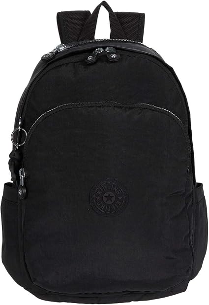 Kipling Delia - Mochila mediana para mujer, Negro (Black Noir), 12.25\