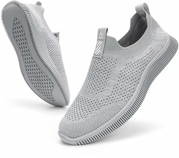 MrToNo Zapatillas deportivas para hombre sin cordones de malla transpirable para gimnasio, deportes, correr, ligeras, para caminar, zapatos de tenis deportivos informale