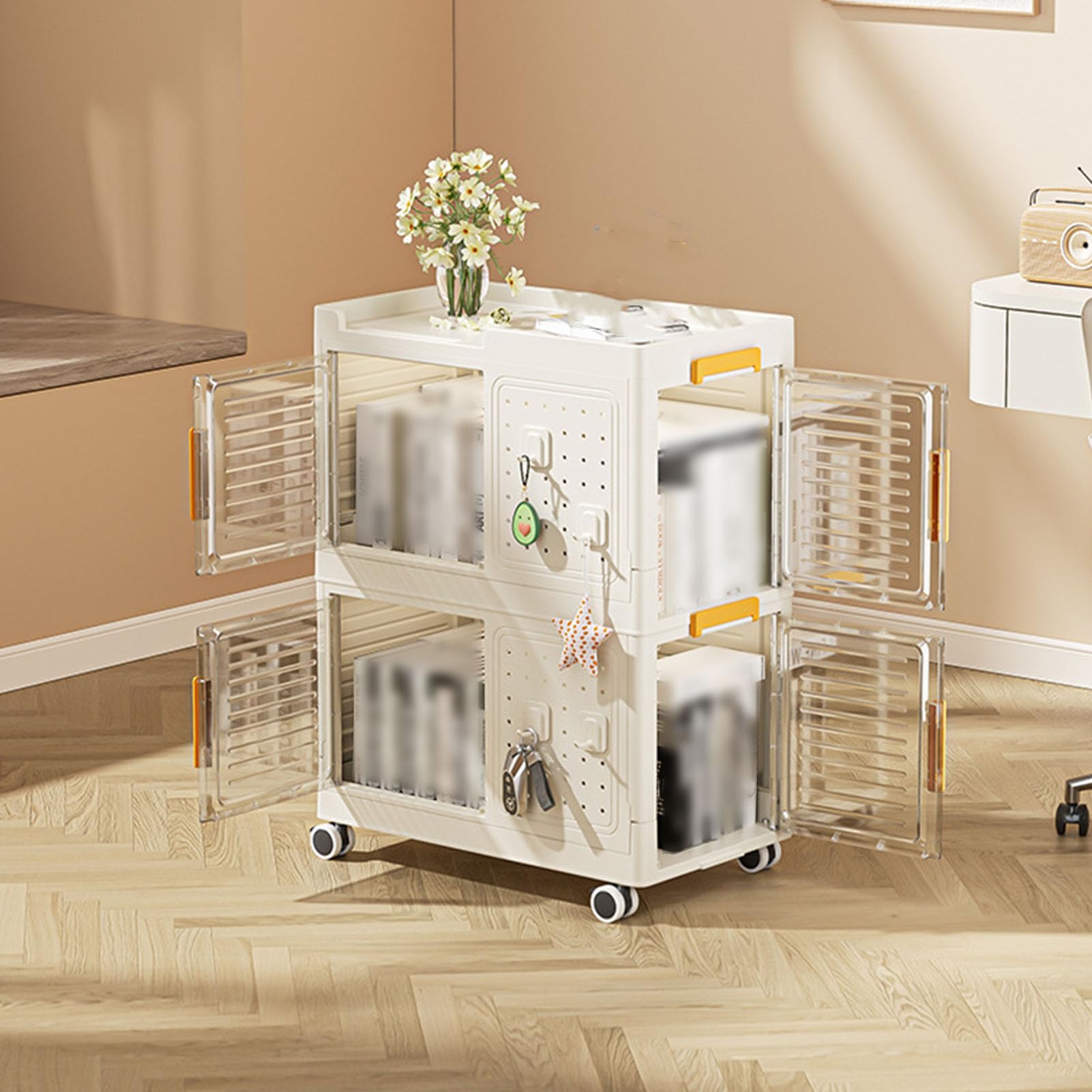 Boîte de rangement empilable Pilipane à 2 niveaux : dites adieu au désordre sur votre bureau