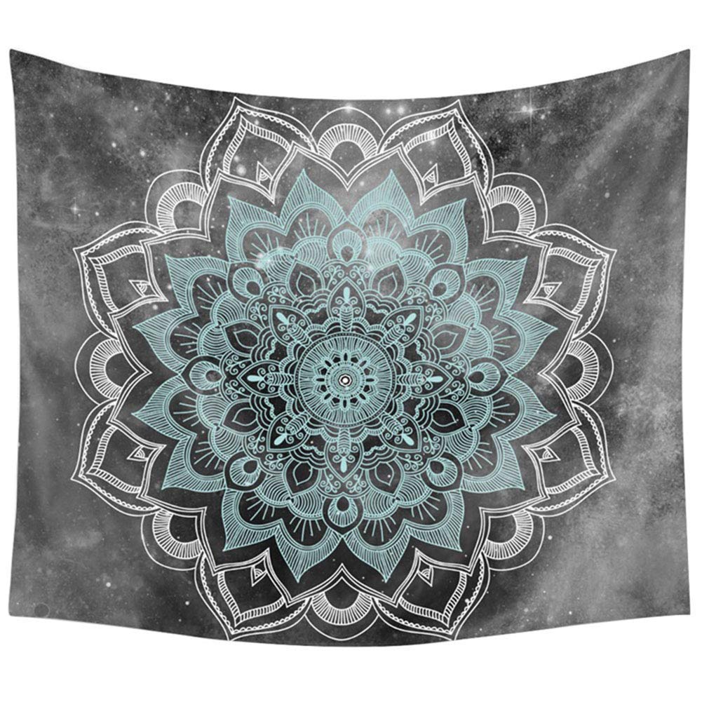 Tapisserie mandala psychédélique pour masquer un mur nu avec style bohème