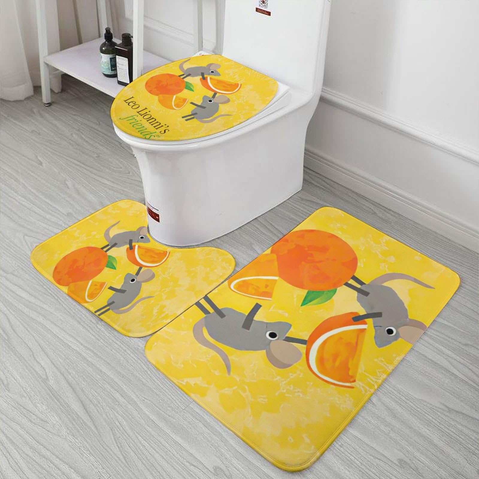 トイレマットとバスマットセット トイレマット 2枚セット（トイレマット＋バスマット）50X50cm 50X80cm