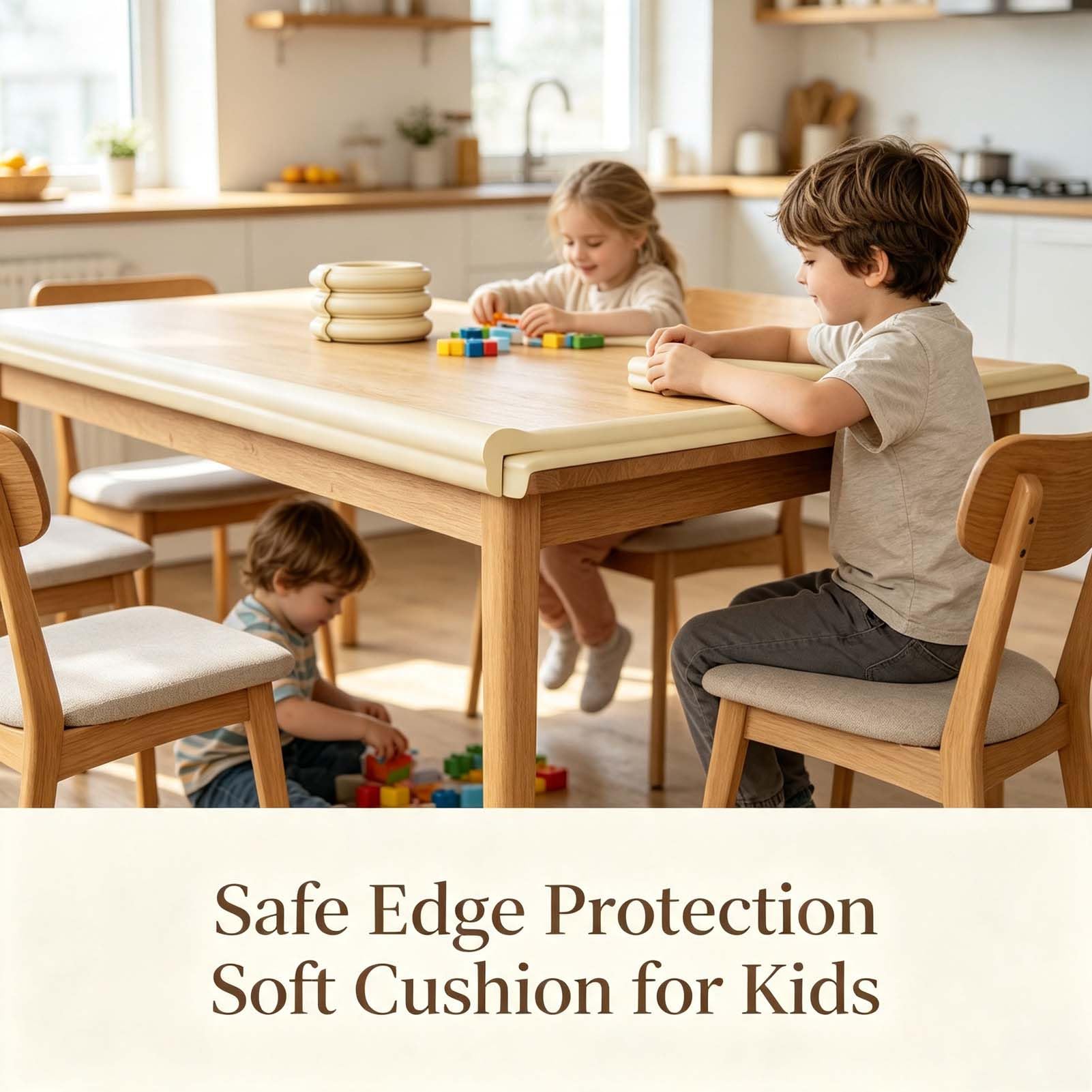 Tira Parachoques para Muebles Y Mesas, Protector De Esquinas, Protector De Bordes De Espuma, Antigolpes, Cinta De Doble Cara, Flexible, Suave, Elástica, Fácil De Cortar
