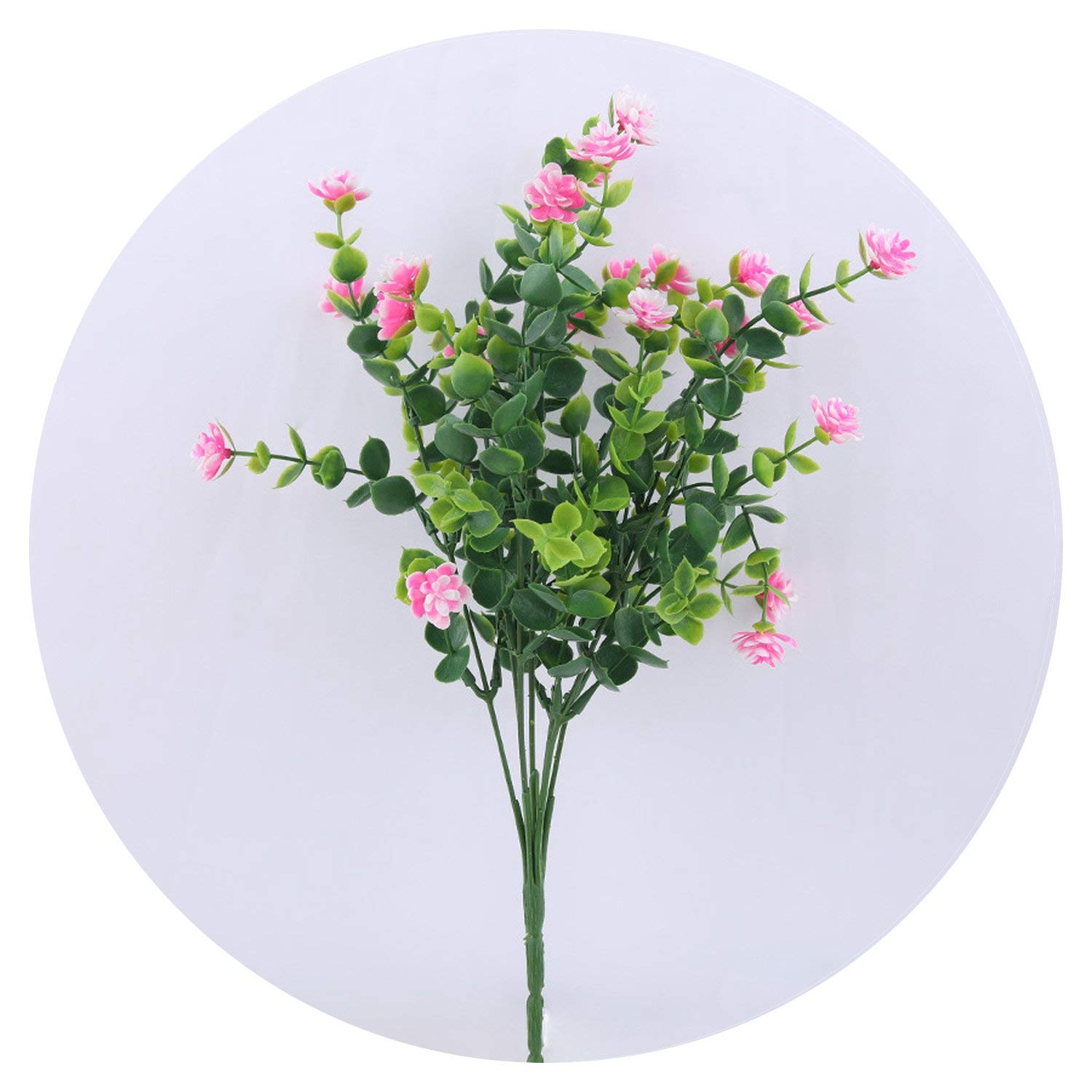 Artificial Flowers for Pink Rose red Mini Artificial Plants Plastic Flowers Outdoor Green Leaves Fall Decoration Fake Flowers Wedding Decor for Home,3