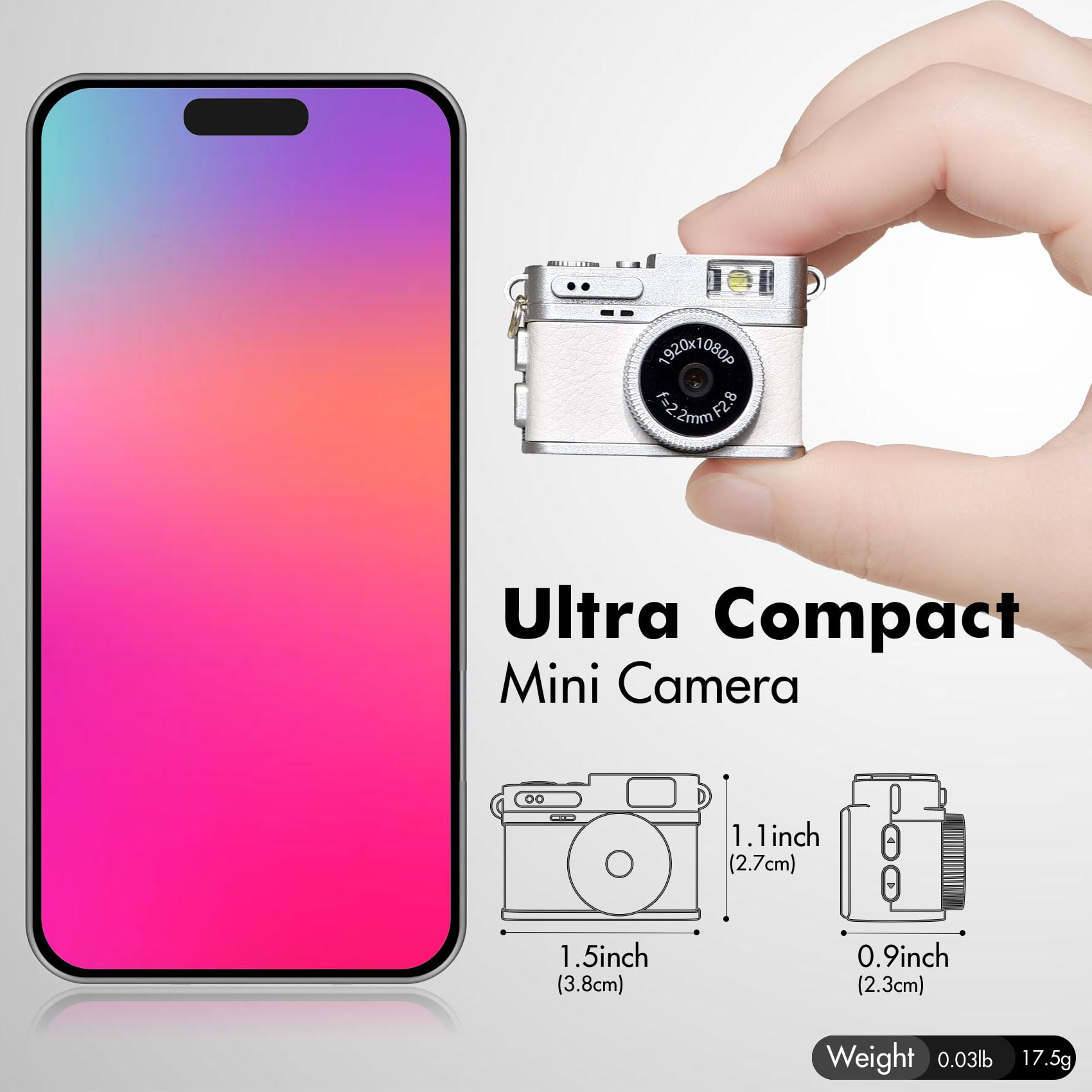 Amazon.co.jp: ミニデジタルカメラ、レトロカメラ、1080P小型キー