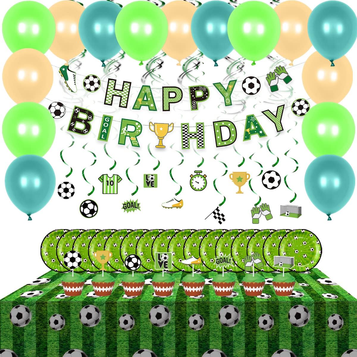Soccer Birthday Party Supplies83PCS for Soccer Party