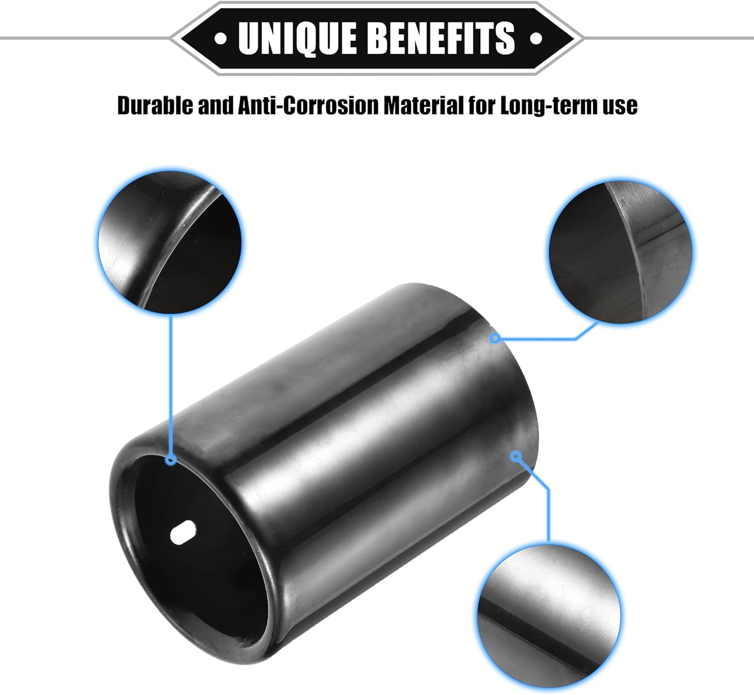2 Pcs Car Exhaust Tip Tail Pipe Compatible for BMW 328i 325i E90 2007-2010, Anti-Corrosion 3.94'' Length Stainless Steel Black