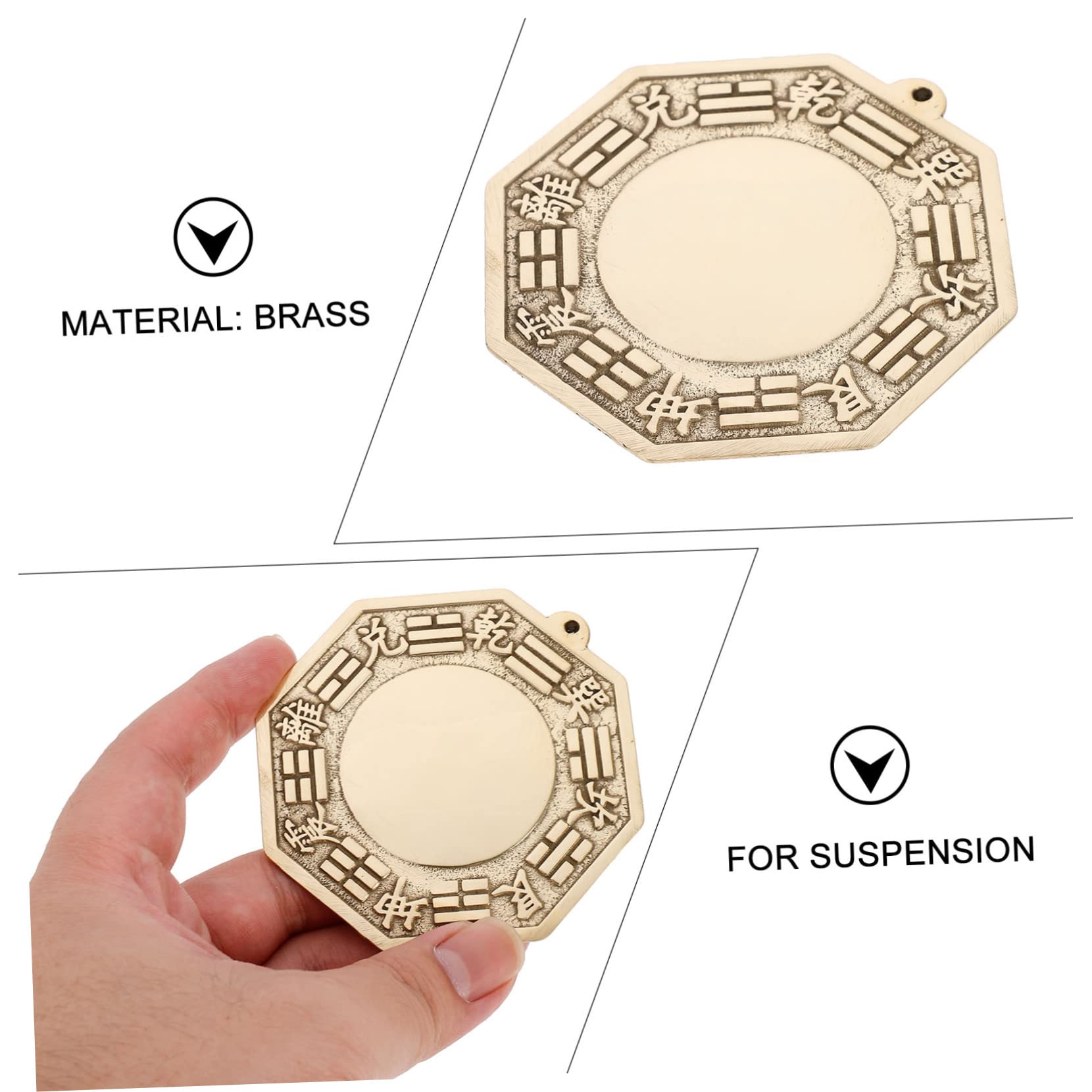 PRETYZOOM Set Di 5 Specchi Concavi E Convessi Feng Shui Bagua Ornamento Cinese Per Casa E Ufficio