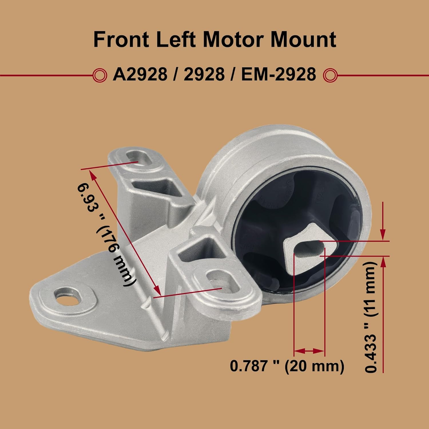 4PCS Engine Motor & Trans Mount Set Compatible with Chrysler Dodge Caravan, Grand Caravan, Chrysler Town & Country, Voyager 3.3L 3.8L 2WD 2001 2002 2003 2004 2005 2006 2007 for A2926 A2928 A2925 A2927