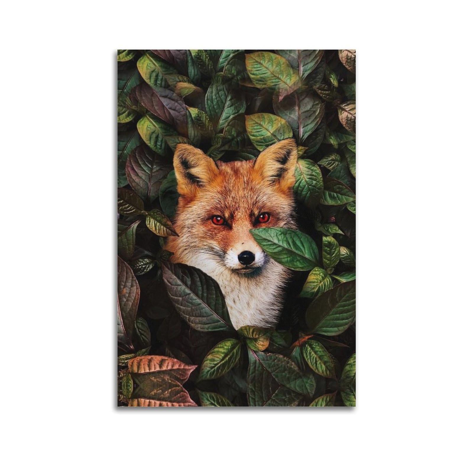 HUIYHB Animal Poster Fox in The Grass Artwork Poster Decorative Painting Canvas Wall Posters And Art Picture Print Modern Family Bedroom Decor Posters 24x36inch(60x90cm)