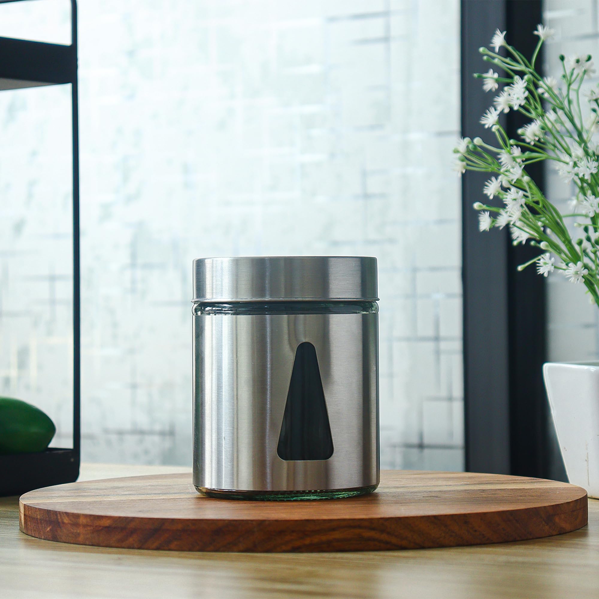 Femora Kitchen Storage Jars Steel Finish With See Through Window Jar, 1000 ML, Pack of 1 (B0CFHG9NQC) Amazon Price History, Amazon Price Tracker