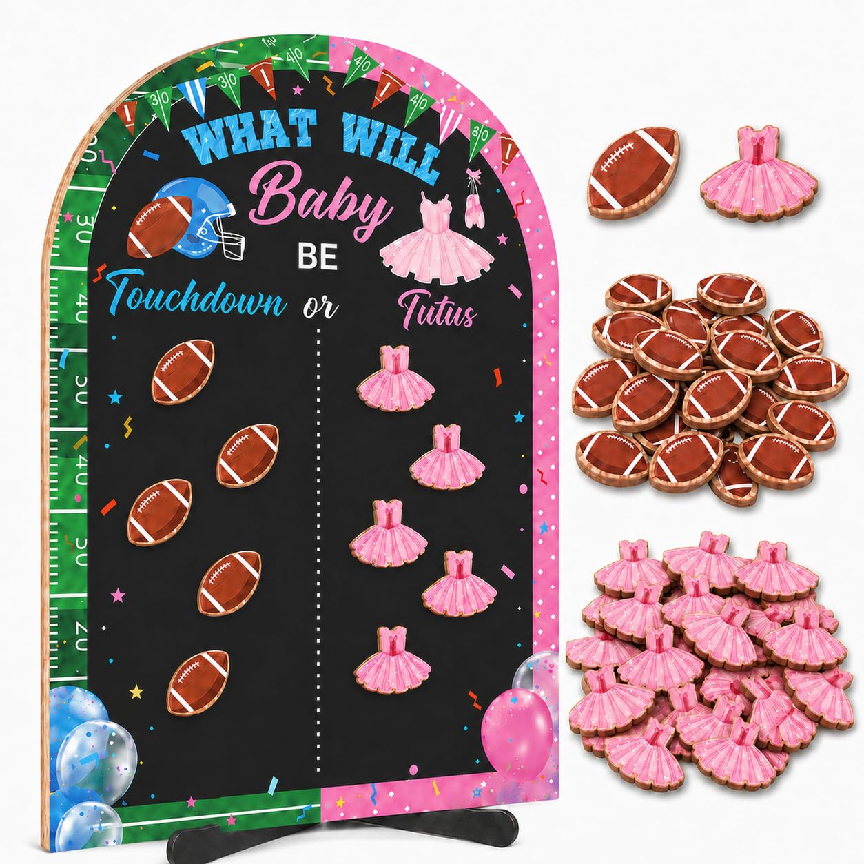 Tableau de vote football pour révéler le sexe sans fixation murale