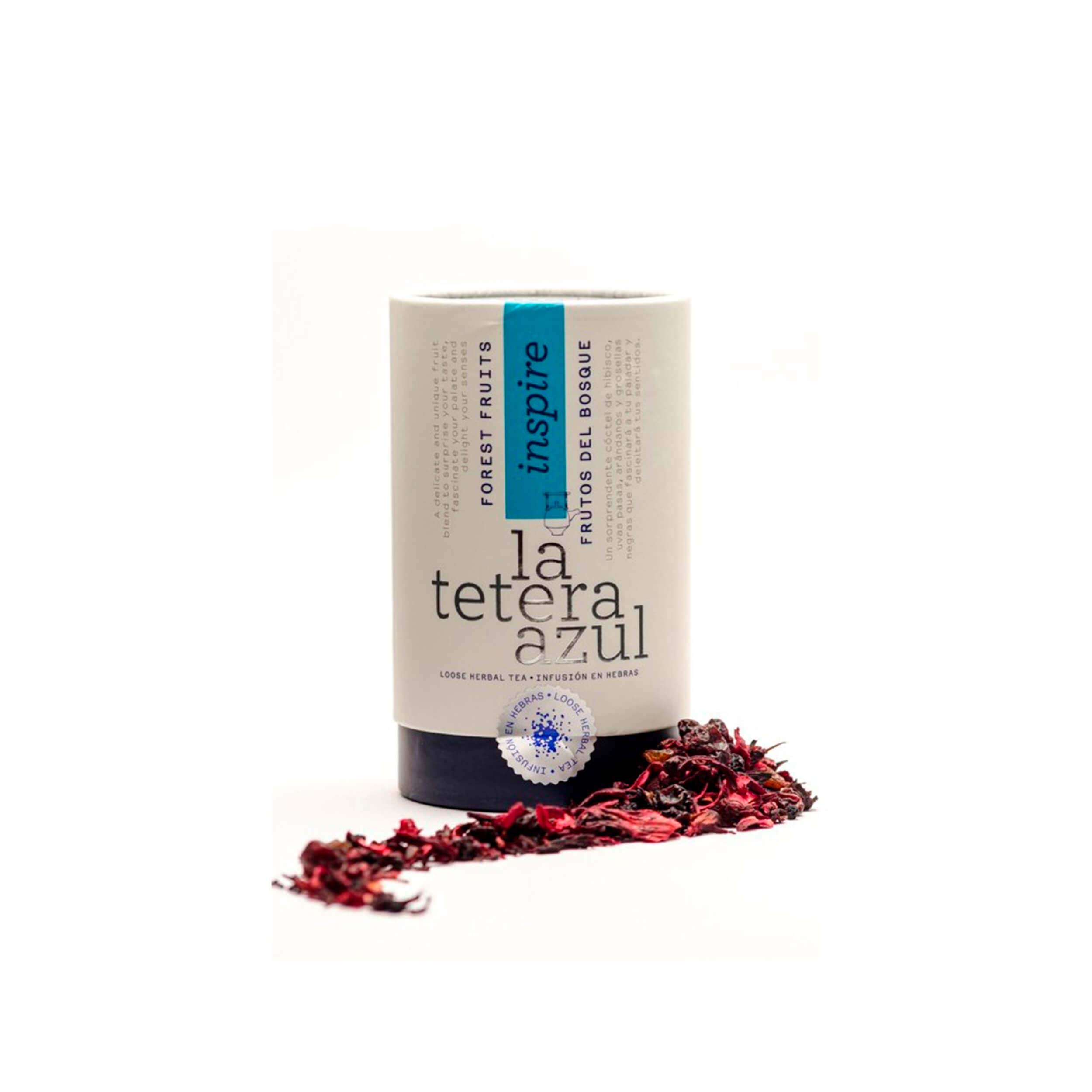 LA TETERA AZUL Infusión De Frutos Del Bosque Premium. Hibisco, Uva, Arándano, Grosella Negra Y Saúco. Frutos Del Bosque Y Frutos Rojos. Bote De 20 Pirámides. — view 53