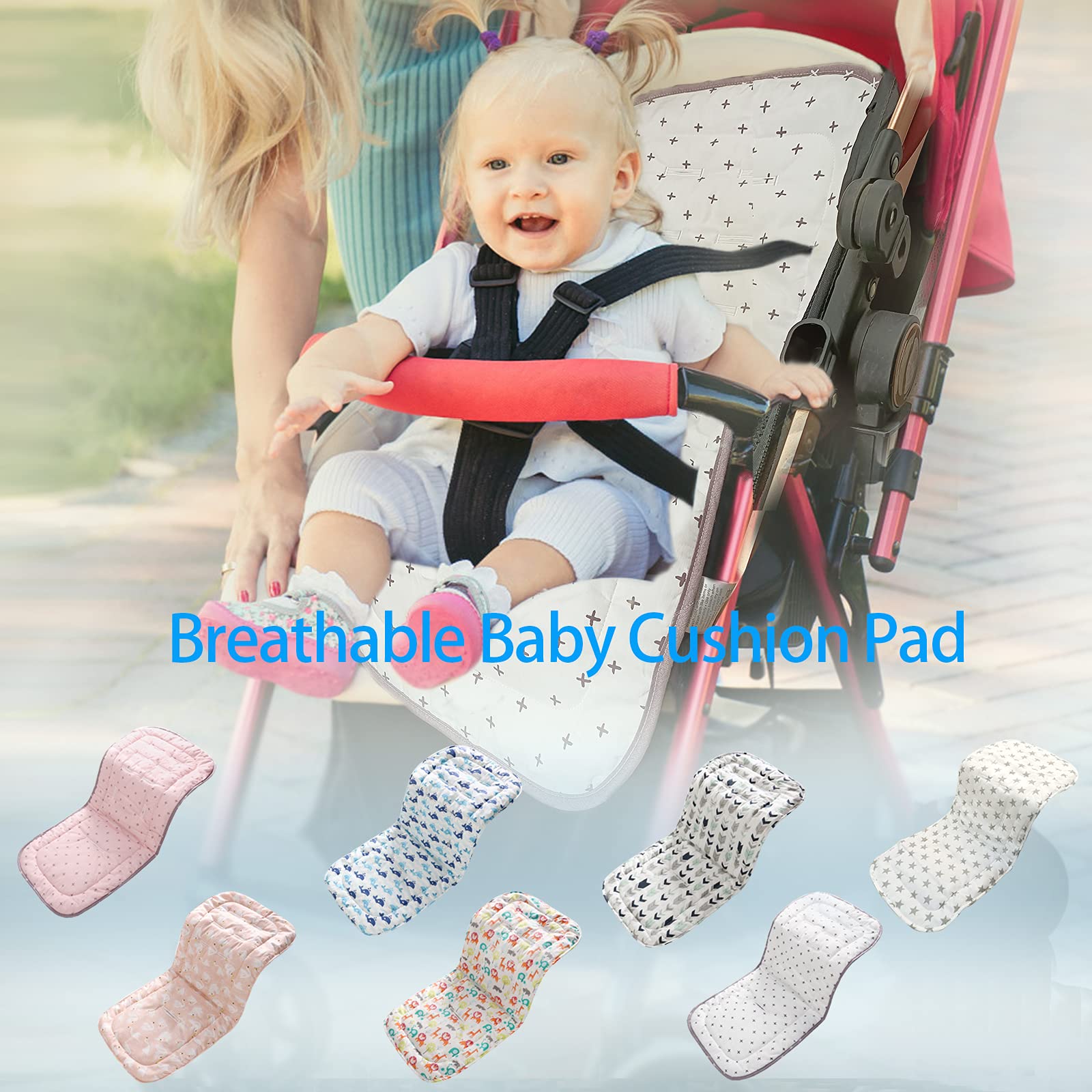 Baby kinderwagen zitkussen autostoel katoenen matrassen kussen baby kinderwagen kar verdikking zachte pad kopen vanaf een prijs van 12
