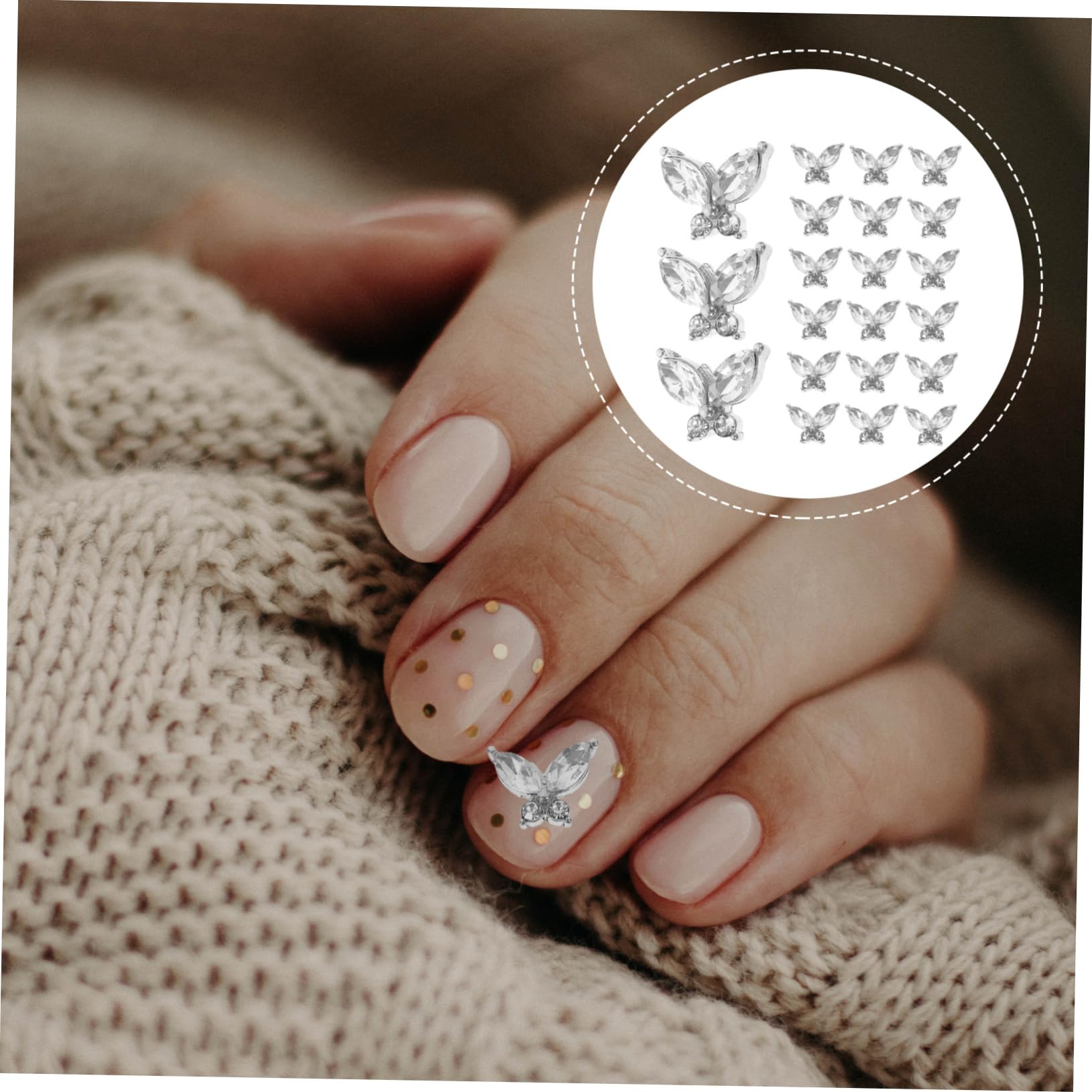 FRCOLOR 100pezzi Charm Per Unghie Decorazioni Per Nail Art Per e Ragazze Per Festivi e Cerimonie Resistente e Facile Usare