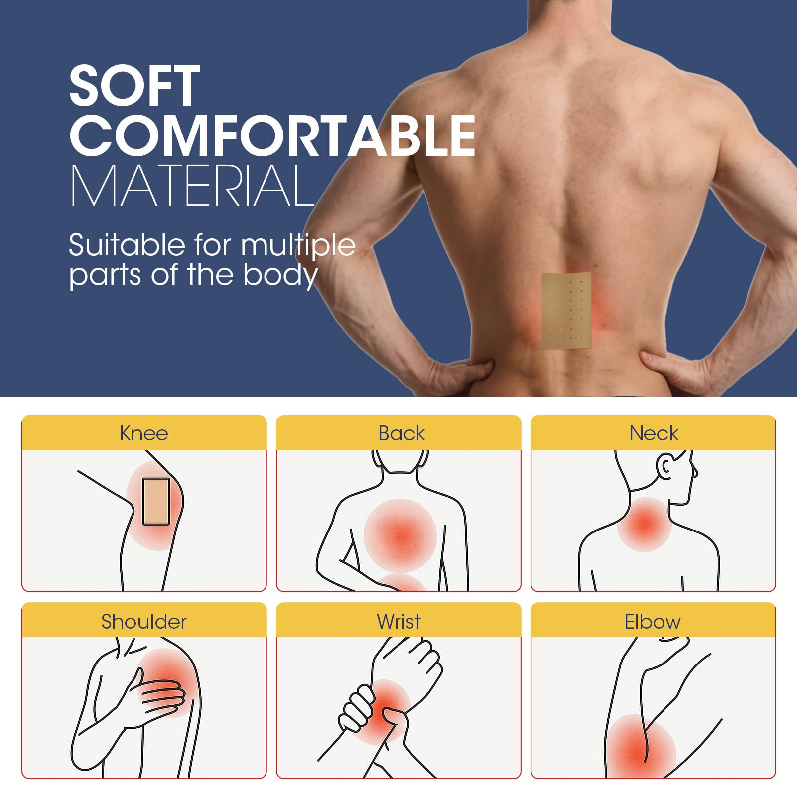 MYMULIKE Tigre Parches Para el Dolor, 100Pcs Parches de Calor, Para Alivio del Dolor Parches de Dolore de Acción Rápida y Alivio Duradero del Dolore Muscular Para Rodilla, Espalda, Cuello, Hombro