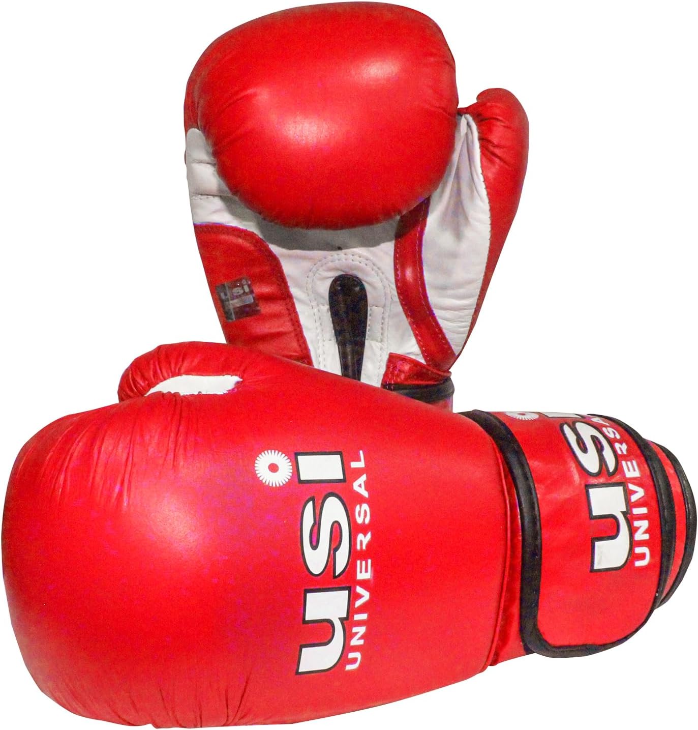 Gants De Boxe USI Immortal Safe 609M1 – Cuir Haut Grain, Mousse Injectée, 340 G, Rouge