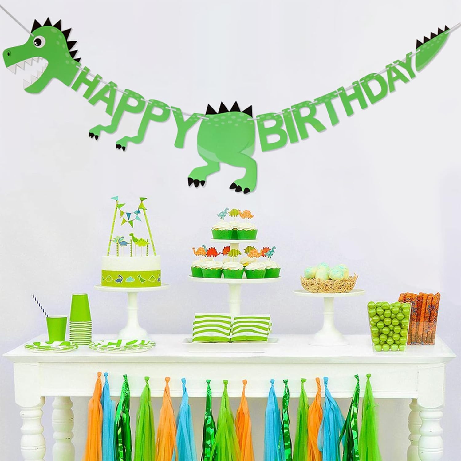 Dinosaur Happy Birthday Banners, Personalised Dinosaur Bunting Large Size 59 Inch / 5 Ft - Image 5