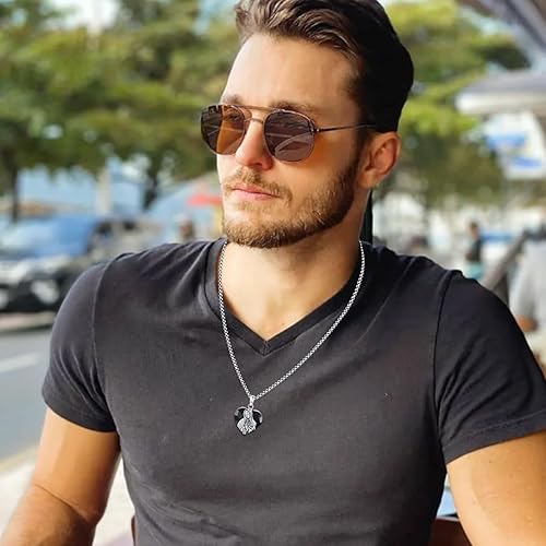 Miniatura 4 de Collar con colgante de San Miguel, San Cristóbal, San Patricio, San Juda, San Benito, San José, plata de ley 925, medalla de amuleto de protección