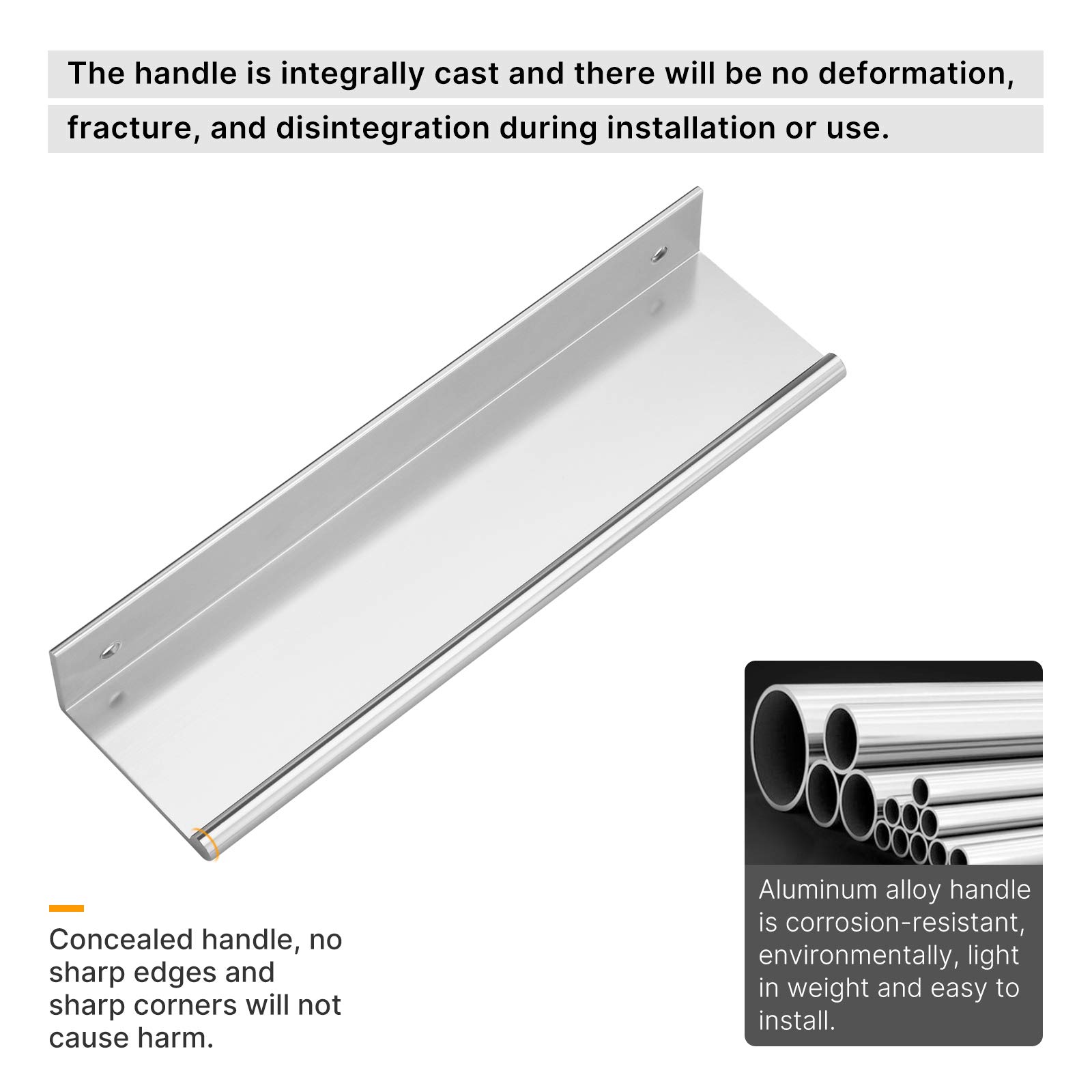 goldenwarm 15 Stück Möbelgriffe Metall Griffe für Küchenschränke Möbelgriffe Silber LS7030SNB128 Möbelgriffe Küche Aluminium Küchengriffe 128mm