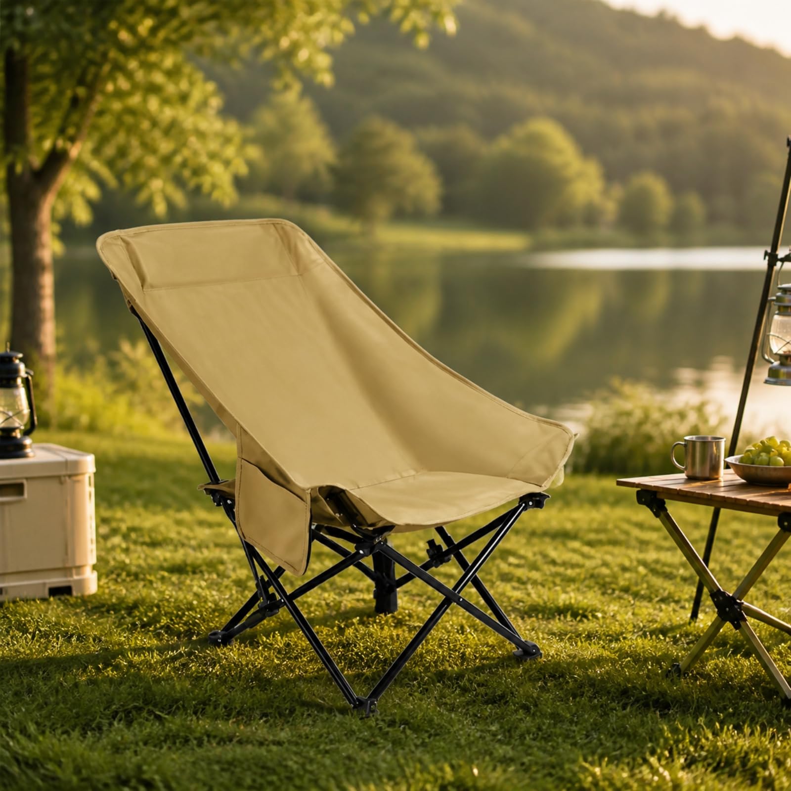 Baoblaze Fauteuil Pratique, Kaki