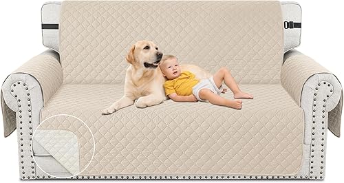 Vista 102 de XINEAGE Funda reclinable resistente al agua, fundas para sofá reclinable de 3 asientos con bolsillos, funda protectora acolchada gruesa para perros