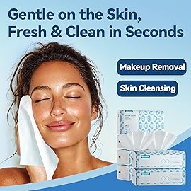 Winner Soft Face Towels, 100% USDA Biobased Facial Towels, Unscented for Sensitive Skin, OEKO-TEX Certified Face Towelettes Disposable, Makeup Remover Dry Wipes, 300 Ct, Pack of 3