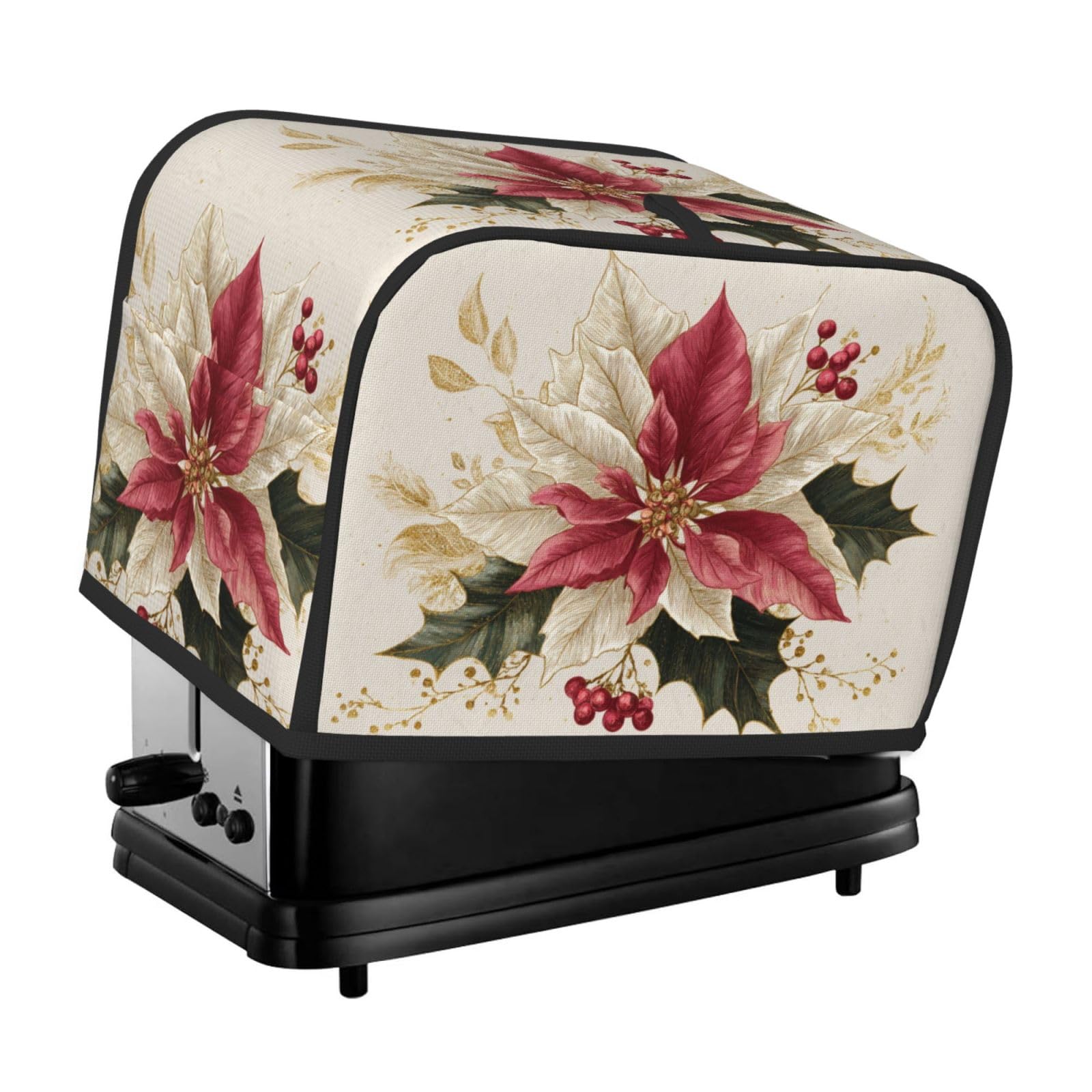 Smazdfxx As Pic Christmas Poinsettia Toaster Cover 2 Slice Toaster Covers Bread Maker Cover Kitchen Small Appliance Covers Kitchen Accessories