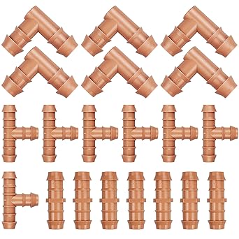 Gardrip Drip Irrigation Fittings Kit 20 Pieces Drip Irrigation Parts for 1/2 Inch Drip Irrigation Tubing with 0.600