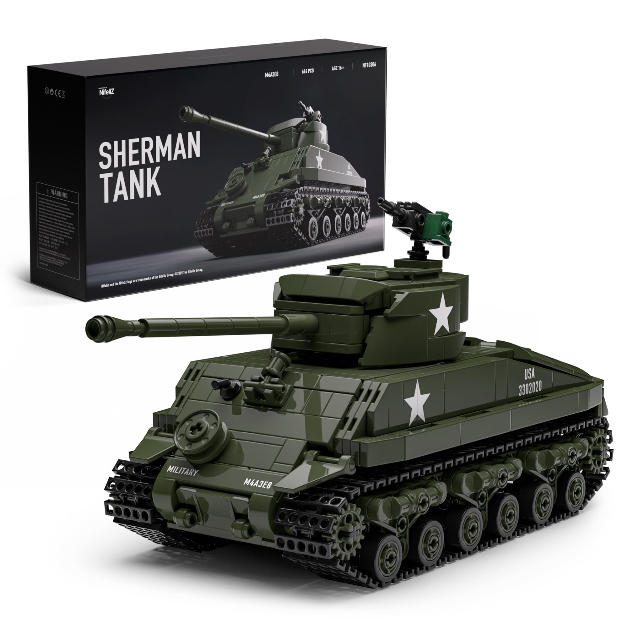 Amazon.com: Nifeliz Sherman Military Tank Building Set for Adults
