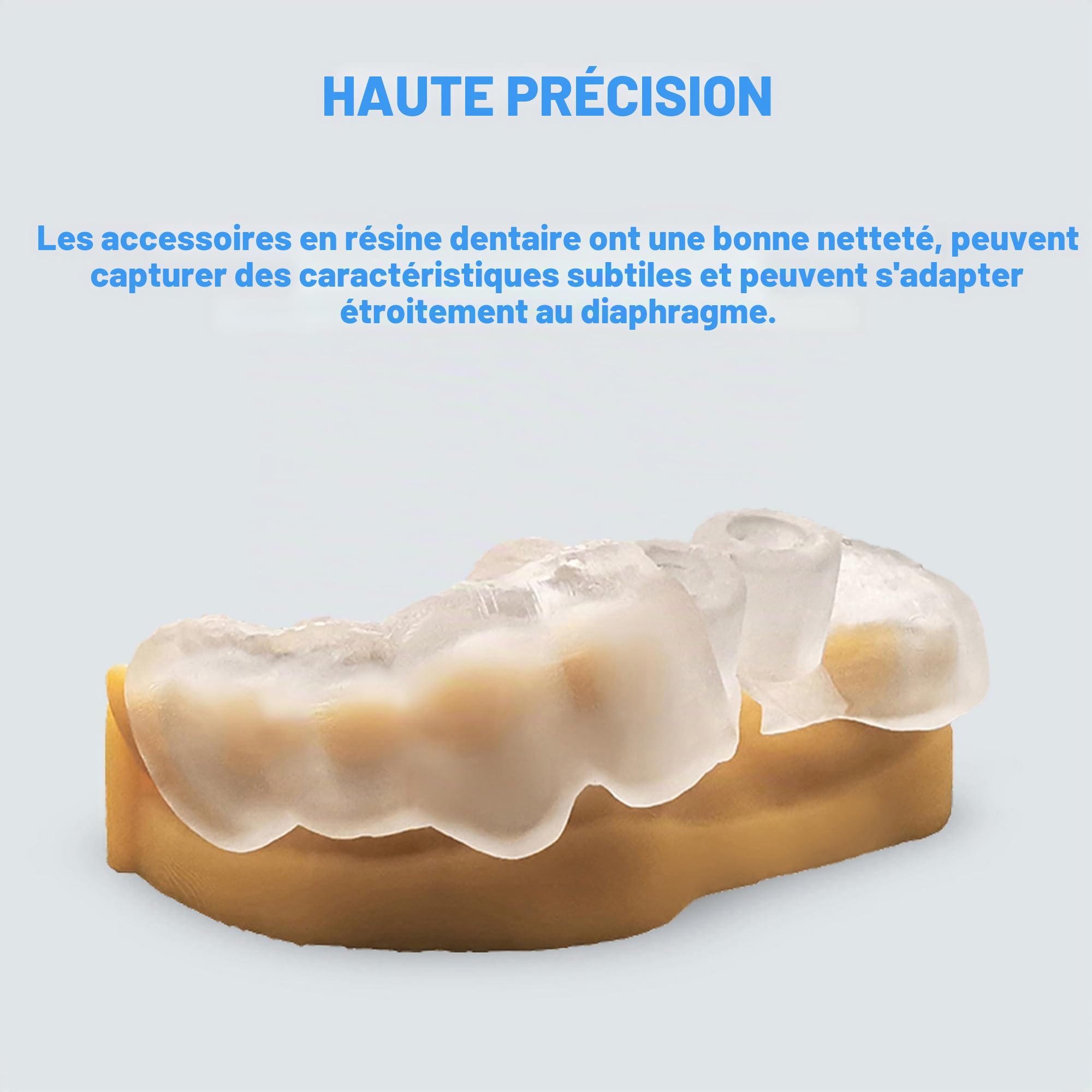Antinsky Résine de guidage dentaire pour imprimante 3D DLP LCD durcissement UV 405nm pour stérilisation à haute température faible odeur perçage taraudage haute précision transparent 1kg