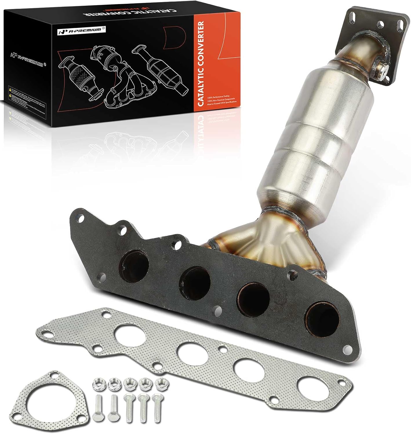 A-Premium Front Exhaust Manifold Catalytic Converter Kit Direct-Fit Compatible with Ford Escape 2006-2008 & Mazda Tribute 2005-2006/2008 & Mercury Mariner 2005-2008, 2.3L, EPA Compliant