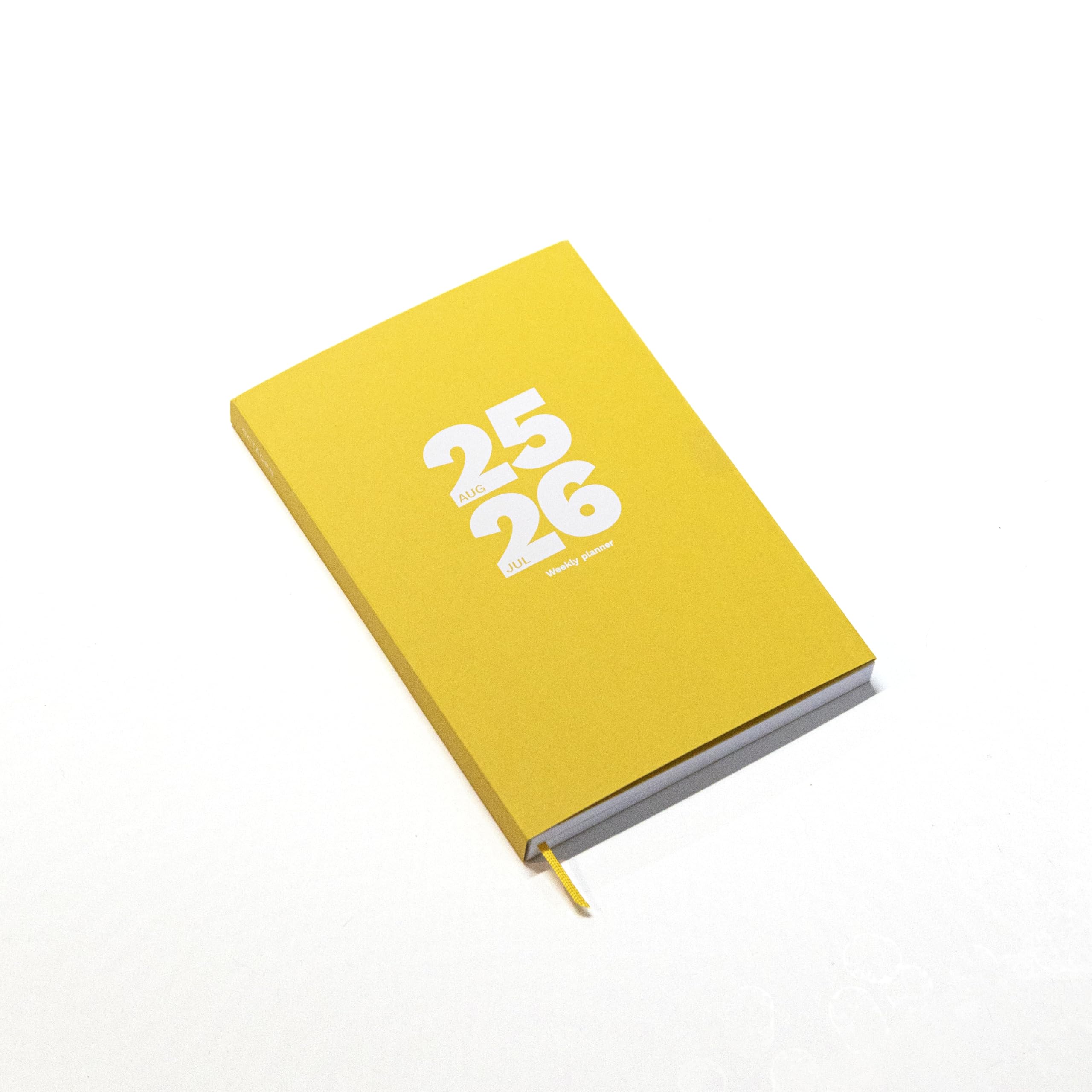 OCTÀGON DESIGN | 2025/2026 Weekly Planner | Academic Weekly Planner | 12 Months: August 2025 – July 2026 | A5-like Size | Indian Yellow | Semi-Rigid Cover | Fully Lay-Flat Design