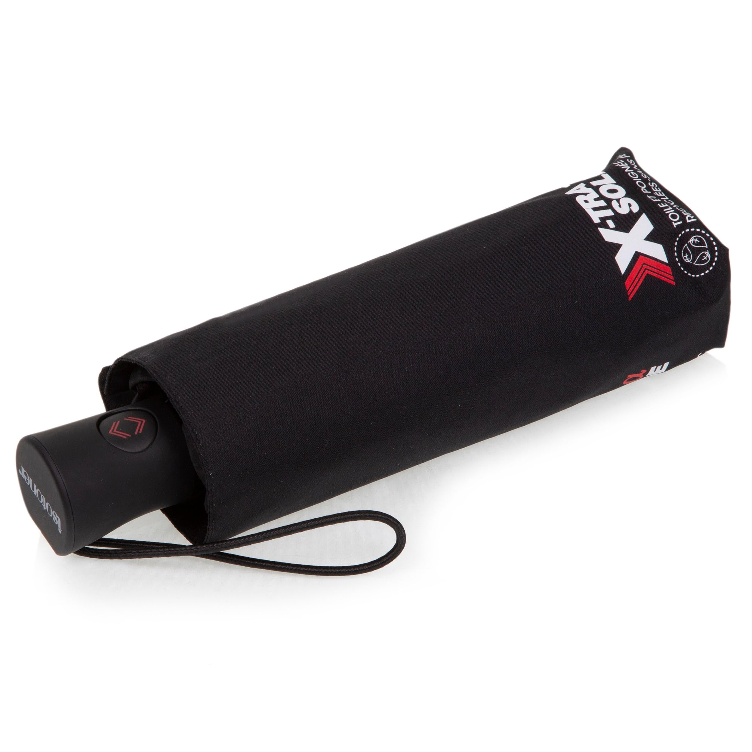 Isotoner Paraguas x-tra sólido anti-vuelco, ultra impermeable, apertura/cierre automático,