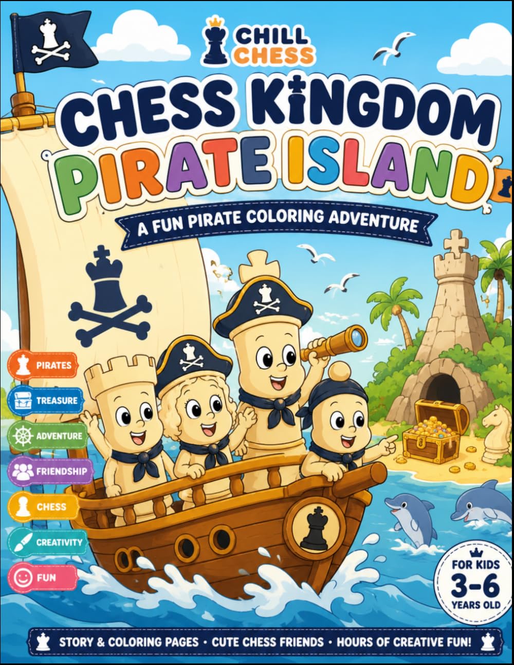 Chess Kingdom Pirate Island: A Fun Pirate Coloring Adventure