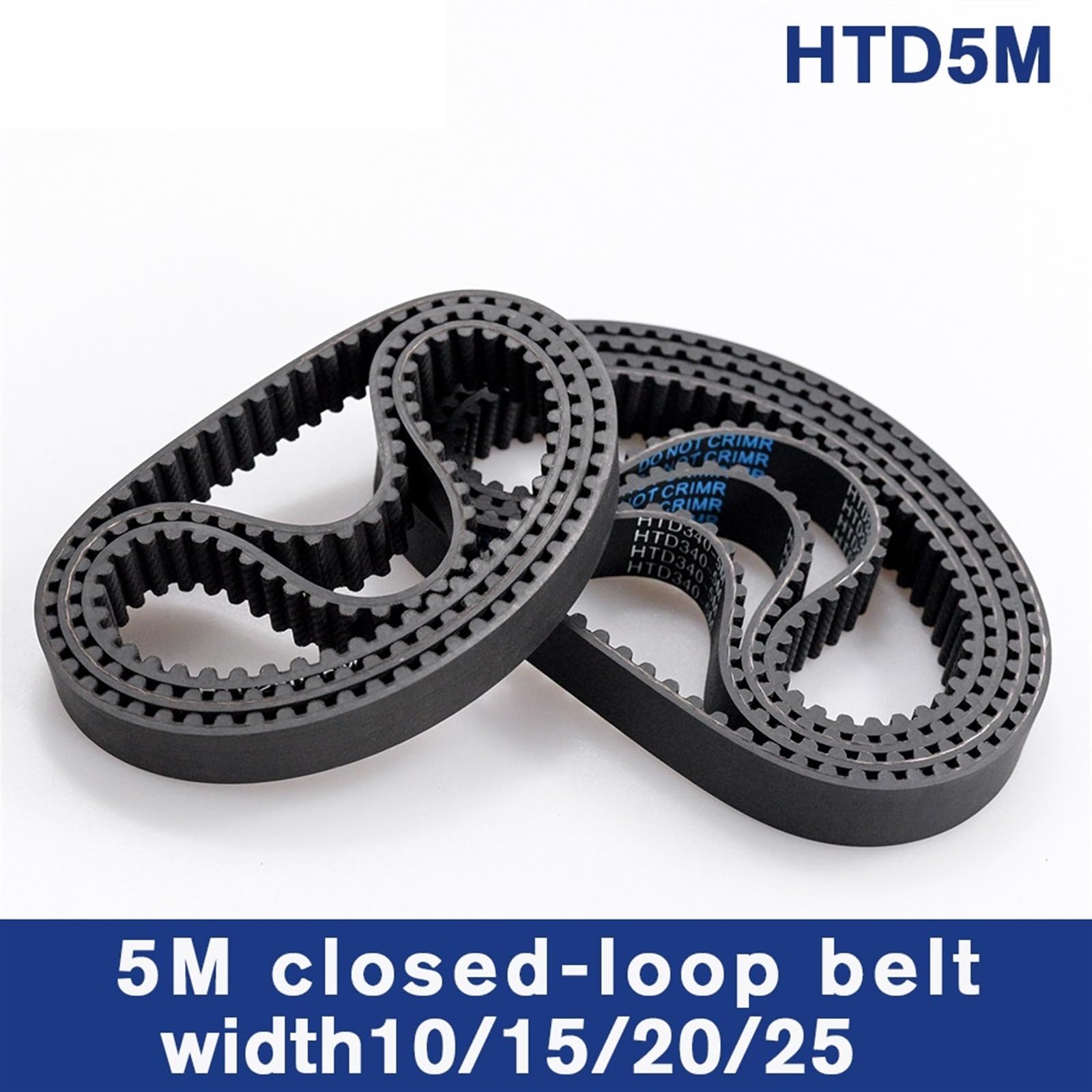 3D-Drucker-Zahnriemen HTD 5M Zahnriemen 315/320/325/330 mm Länge 10/15/20/25 mm Breite 5 mm Teilung Gummi-Riemenscheibe Riemenzähne 63 64 65 66 Synchronriemen(325mm,10PCS_25MM)