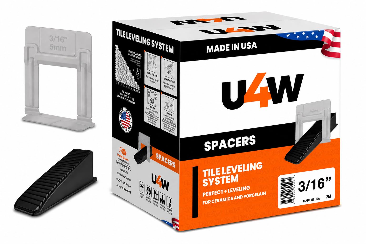 Tile Leveling System 3/16 1000 Clips