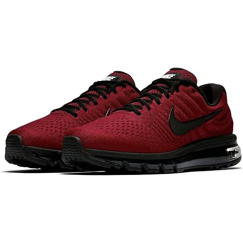 Nike Mens Air Max 2017 Low Top Lace Up Running Sneaker (10, Team Red/Black-Dark Grey)