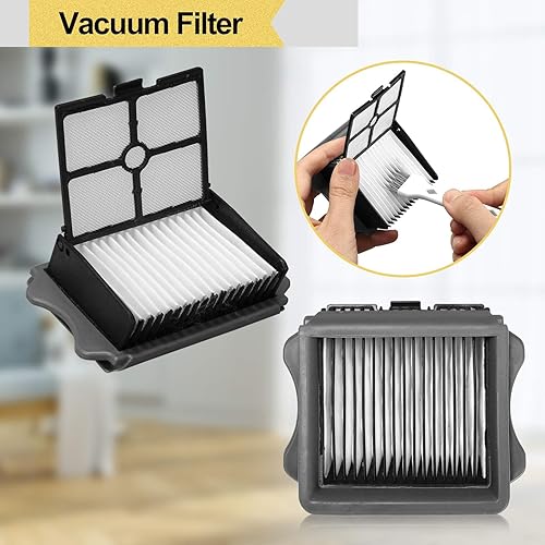 Miniatura 3 de Piezas de repuesto para aspiradora iFloor 3/Floor One S3, paquete de 2 rodillos de cepillo + 4 filtros de aspiradora