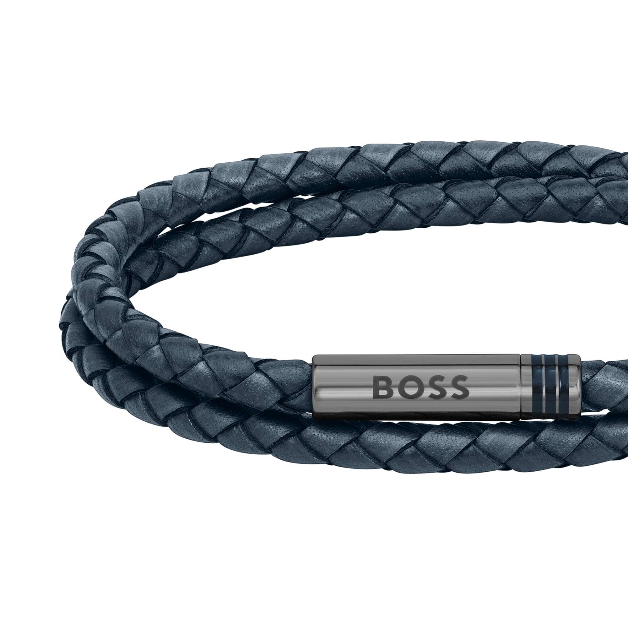 BOSS Biżuteria męska ARES Collection skórzana bransoletka, Medium, Skóra, Bez kamieni szlachetnych