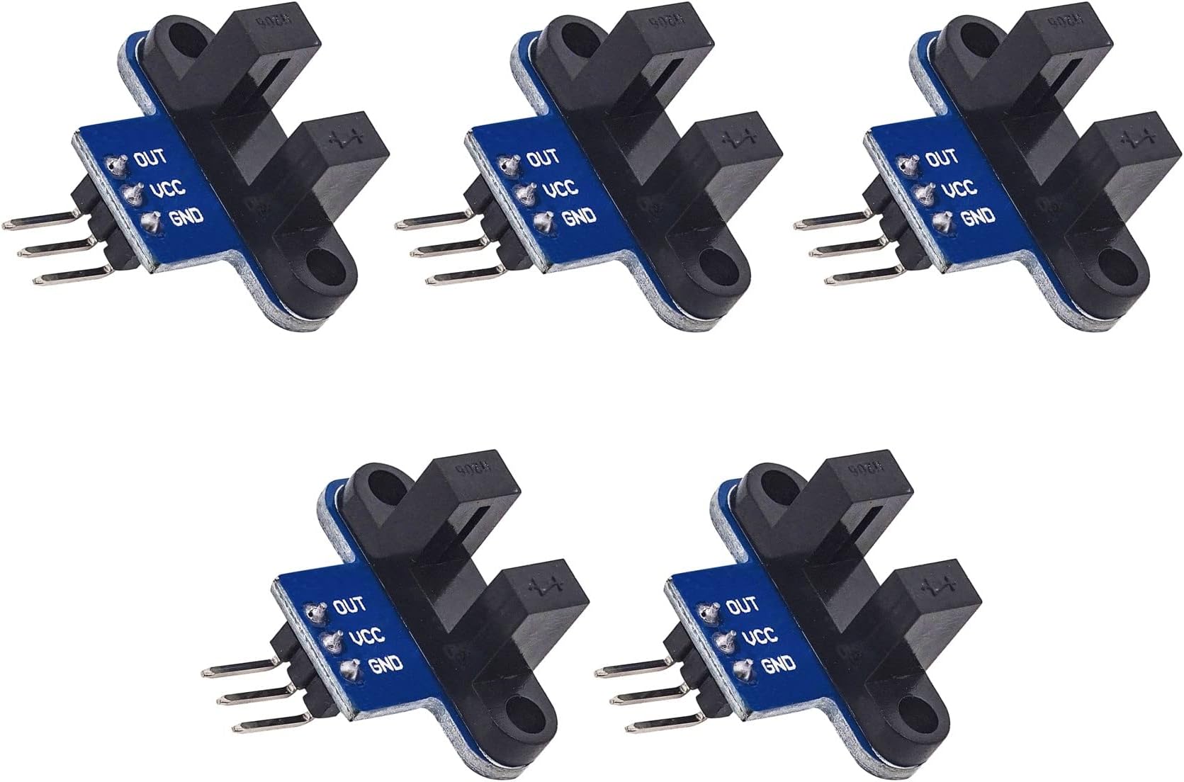 TECNOIOT 5pcs Infrared Slotted Optical Speed Measuring Sensor Detection Optocoupler Module